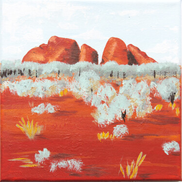 Painting titled "Kata Tjuta - Square" by Cmh, Original Artwork, Acrylic