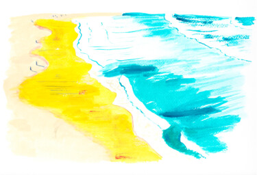 Schilderij getiteld "Bondi Beach - Austr…" door Cmh, Origineel Kunstwerk, Aquarel