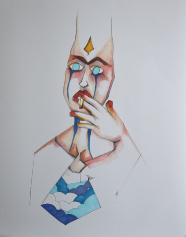 Drawing titled "breath of smoke" by Camille Joanny, Original Artwork, Marker