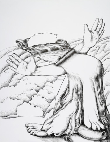 Desenho intitulada "Le dessin du chut" por Camille Messager, Obras de arte originais, Tinta
