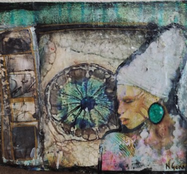 Projection Collages intitulée "Projection" par Camille Ngoran, Œuvre d'art originale, Acrylique