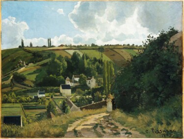 Pintura intitulada "Colline de Jalais,…" por Camille Pissarro, Obras de arte originais, Óleo
