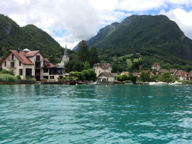 Photographie intitulée "Duingt vu du lac" par Camille R., Œuvre d'art originale, Photographie non manipulée