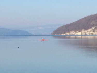 Photography titled "Rouge kayak" by Camille R., Original Artwork, Non Manipulated Photography