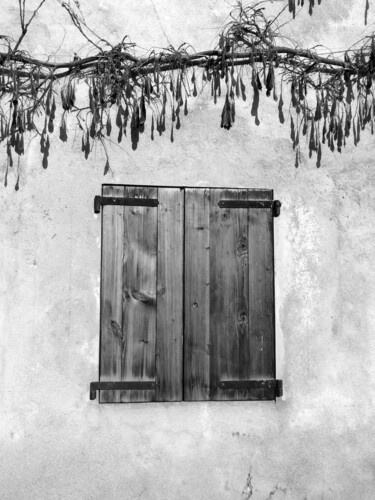 Photographie intitulée "Une façade en hiver" par Camille R., Œuvre d'art originale, Photographie numérique