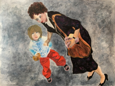 绘画 标题为“Pas d'accord” 由Camille Rouschmeyer, 原创艺术品, 水彩