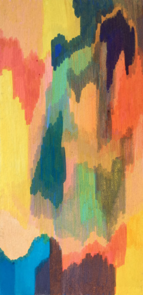 Dessin intitulée "La falaise" par Camille Rouschmeyer, Œuvre d'art originale, Marqueur