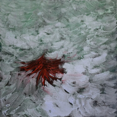 Painting titled "Eclat rouge (2)" by Camille Rouschmeyer, Original Artwork, Acrylic