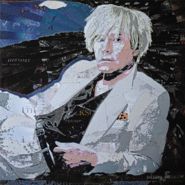 Pittura intitolato "King of Pop" da Camille Sohier, Opera d'arte originale, Collage digitale Montato su Telaio per barella i…