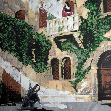 Pintura titulada "Aragorn + Arwen" por Camille Sohier, Obra de arte original, Collages digitales Montado en Bastidor de cami…