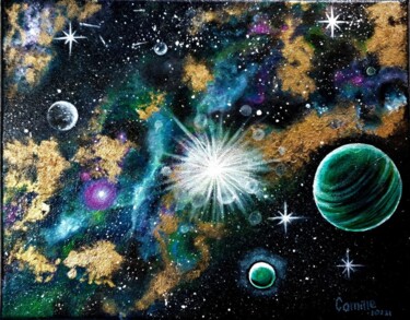 Pintura intitulada "L'espace infini" por Camille Zéphyr, Obras de arte originais, Acrílico