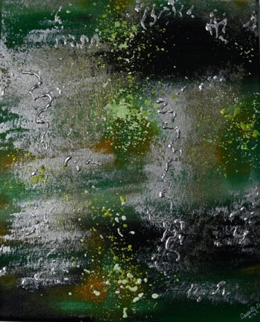 Peinture intitulée "Chute d'eau dans la…" par Camille Zéphyr, Œuvre d'art originale, Acrylique