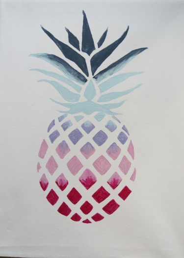 Peinture intitulée "L’Ananas" par Camille Troesch, Œuvre d'art originale, Acrylique