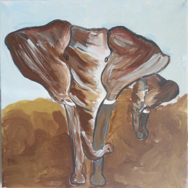 Peinture intitulée "L’elephant" par Camille Troesch, Œuvre d'art originale