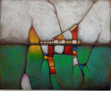 Painting titled "Armocromia n.207" by Camillo Gannelli, Original Artwork, Acrylic Mounted on Wood Panel