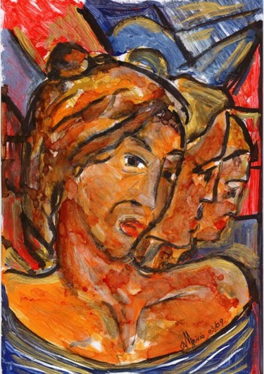 Pittura intitolato "Noemi" da Cam Brivio, Opera d'arte originale, Olio