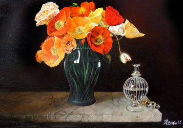 Pintura intitulada "Opium" por Cam Brivio, Obras de arte originais, Óleo
