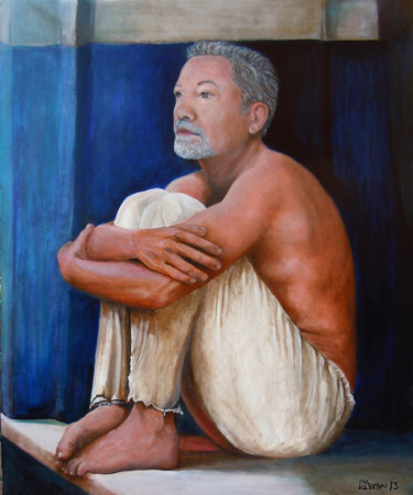 Pittura intitolato "l'essenziale" da Cam Brivio, Opera d'arte originale, Olio