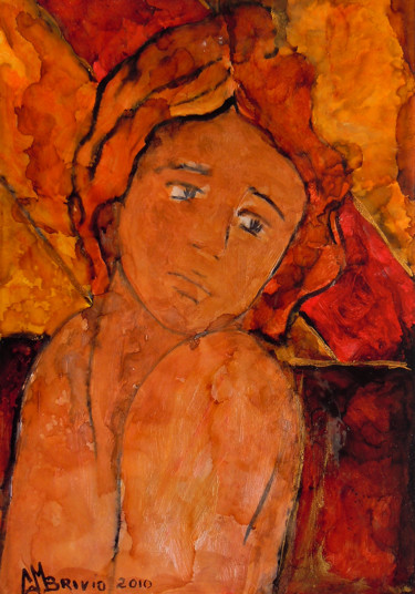 Pintura intitulada "Nicole" por Cam Brivio, Obras de arte originais, Outro