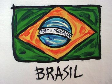 Pintura intitulada "brasil" por Javier Rebellato, Obras de arte originais