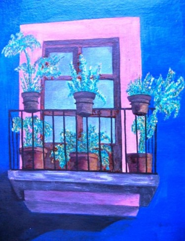Pintura intitulada "paint,janela.jpg" por Javier Rebellato, Obras de arte originais