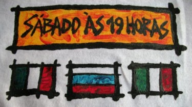 Artesanato intitulada "camiseta,SABADOaOS1…" por Javier Rebellato, Obras de arte originais