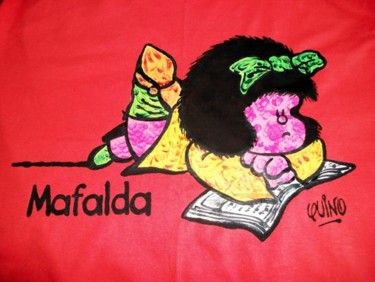 Artesanato intitulada "camiseta,MAFALDA.jpg" por Javier Rebellato, Obras de arte originais