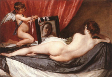 Peinture intitulée "la Vénus au miroir" par Philippe Camoisson, Œuvre d'art originale