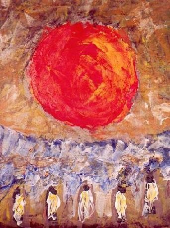 Peinture intitulée "Sol del sur" par Campodiaz, Œuvre d'art originale