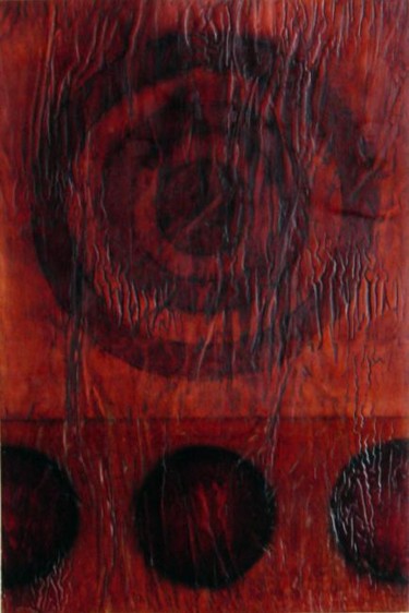 Painting titled "Wooden target" by Enrico Camporese, Original Artwork, Oil