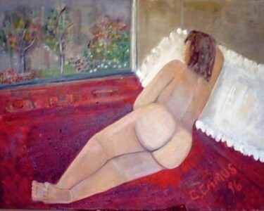 Painting titled "Nude- Modelo 1- Chi…" by Camusartist, Original Artwork, Oil
