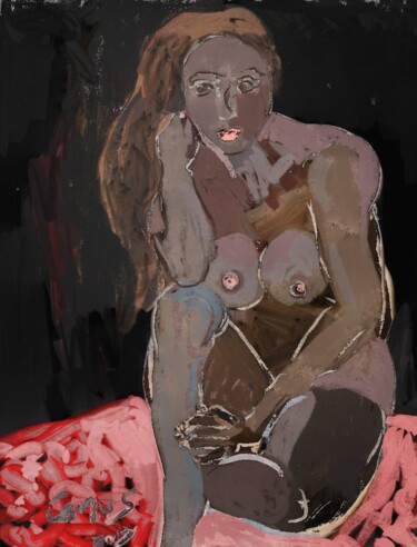 Arte digitale intitolato "Desnudo - Modelo" da Camusartist, Opera d'arte originale