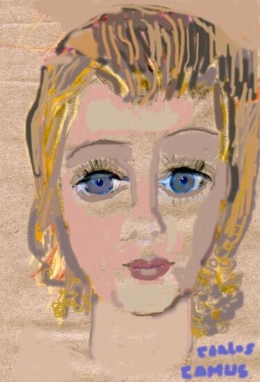 Arte digitale intitolato "Retrato- Sarita" da Camusartist, Opera d'arte originale