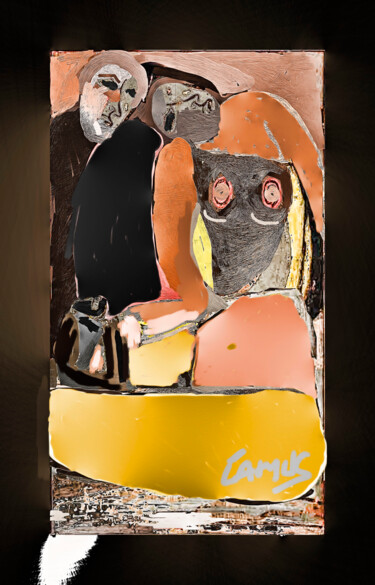 Digitale Kunst mit dem Titel "Lovers" von Camusartist, Original-Kunstwerk, Digitale Malerei
