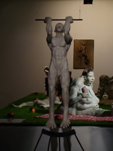 Sculpture intitulée "l'orgueil" par Fabien Camuset, Œuvre d'art originale, Céramique