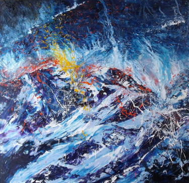 Peinture intitulée "Chemtrails fury" par Jean-Michel Canal, Œuvre d'art originale, Acrylique