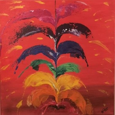 제목이 "chakras"인 미술작품 Stéphanie Gidon로, 원작, 아크릴 나무 들것 프레임에 장착됨