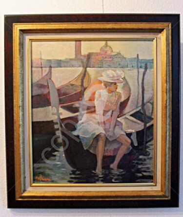 Painting titled "venise a l´aise." by Bernard Peltriaux, Original Artwork, Acrylic