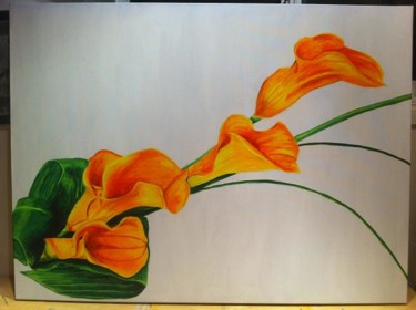 Painting titled "Arum Lillies" by Kelsey Elvin, Original Artwork