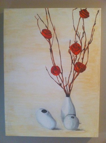 Painting titled "Rose Buds" by Kelsey Elvin, Original Artwork