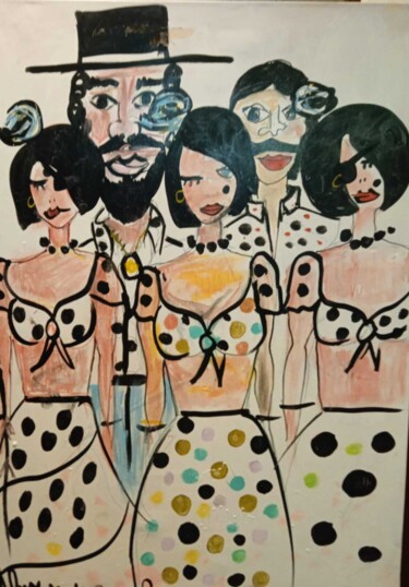 Malarstwo zatytułowany „La familia” autorstwa Canayarte, Oryginalna praca, Akryl