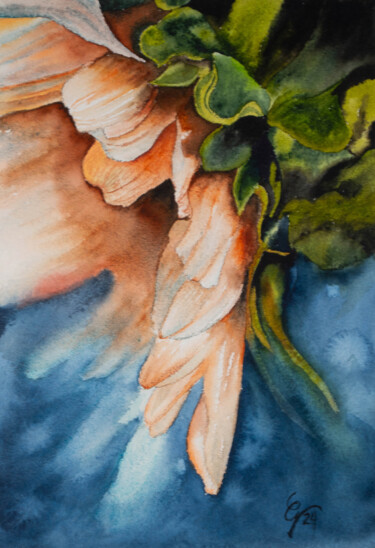 Painting titled "First Blush" by Candace Grey, Original Artwork, Watercolor