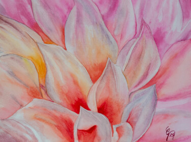 Painting titled "Petals" by Candace Grey, Original Artwork, Watercolor