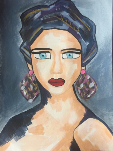 Schilderij getiteld "Selena" door Candice Boulanger, Origineel Kunstwerk, Acryl