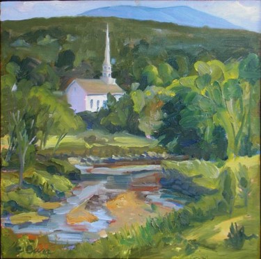 Painting titled "Stowe Afternoon" by Candy Barr, Original Artwork