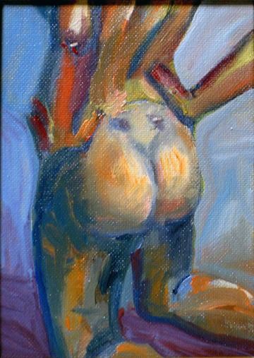 Painting titled "Rear torso" by Candy Barr, Original Artwork