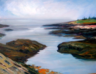 Painting titled "Low Tide" by Candy Barr, Original Artwork, Oil