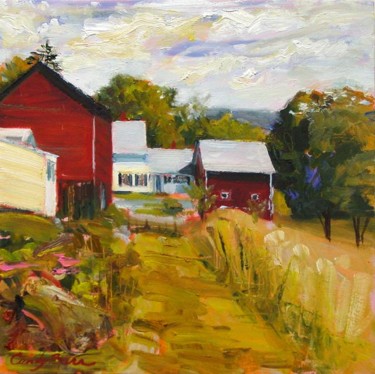 Painting titled "Temple Farm, Putney" by Candy Barr, Original Artwork