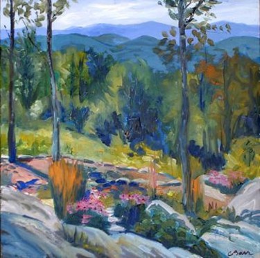 Painting titled "Vermont Garden" by Candy Barr, Original Artwork