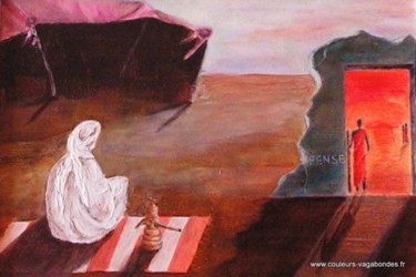 Peinture intitulée "Défense d'afficher" par Nonna, Œuvre d'art originale